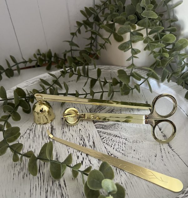 Gold stainless steel 3 pcs tool set