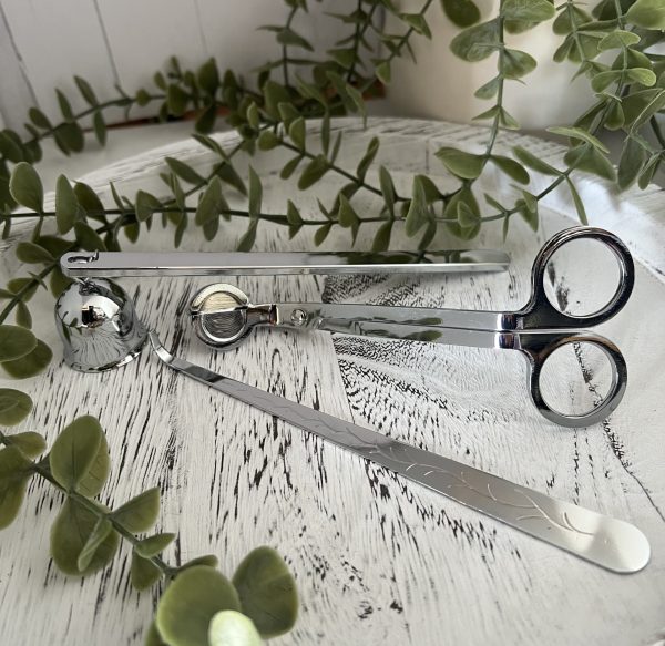 Silver stainless steel 3 pcs tool set