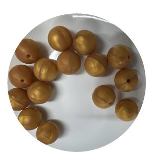 15mm Gold Round Beads - 5pk
