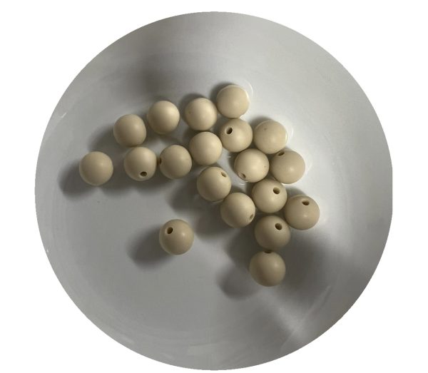 12mm Round Beige Beads - 10pk