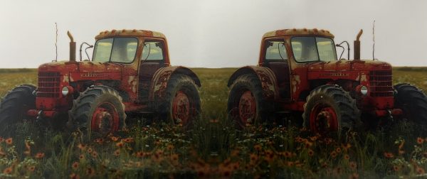 Large Double Red Tractor - Farm Life