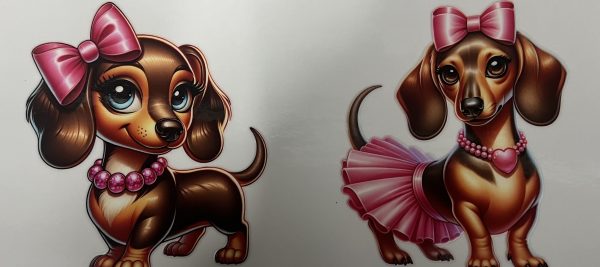 Pink Bow Dachshund