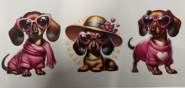 Pink Glasses Dachshunds