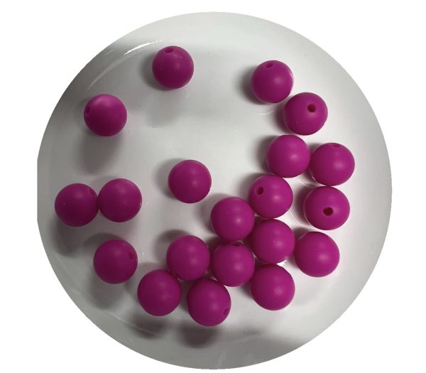 12mm Round Pink Rose Beads - 10pk