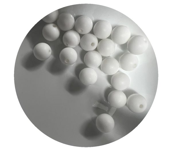12mm Round White Beads - 10pks