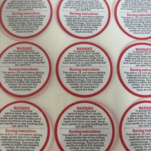 Candle Warning Labels