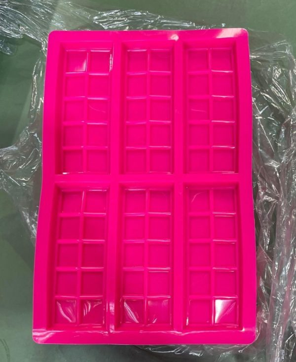 Snap Bar Mould Square Pink